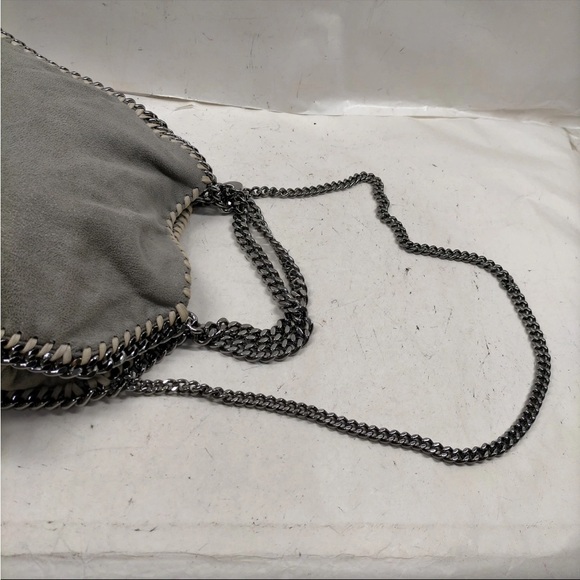 Stella McCartney Falabella Gray Vegan Suede Chain Crossbody Bag - Picture 7 of 15